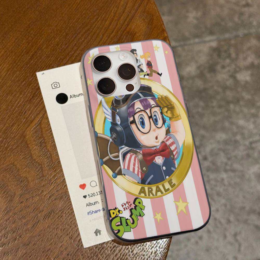 Cartoon Dr Slump Arale Phone Case For IPhone 17 16 15 14 13 12 11 Pro Max Plus Corrugated Bumper Back Cover Shell