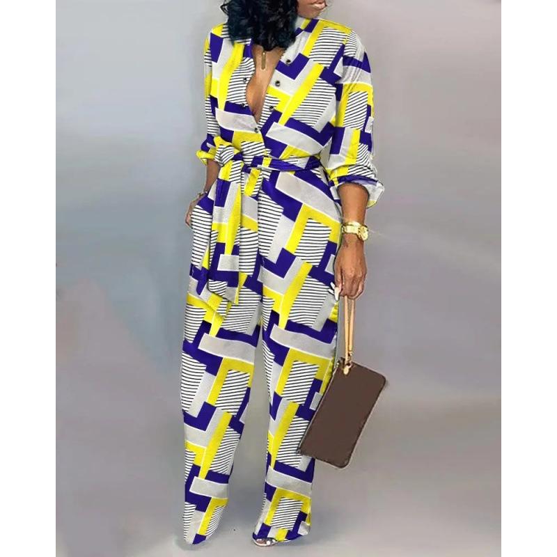 Women's Loose Large Size Jumpsuit 1116 Autumn and Winter High Waist Casual Straight Jumpsuit Europe