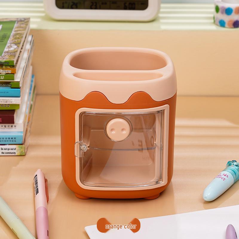 Multifunctional Cute Cartoon Pen Holder for Kids - Desktop Storage Box