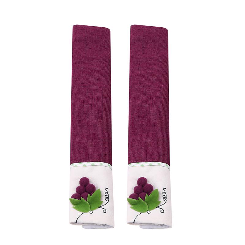 

Refrigerator Door Handle Cover Kitchen Appliance Decor Fridge Oven Antiski Protector Double-door Fridge Door Handle Cover фіолетовий