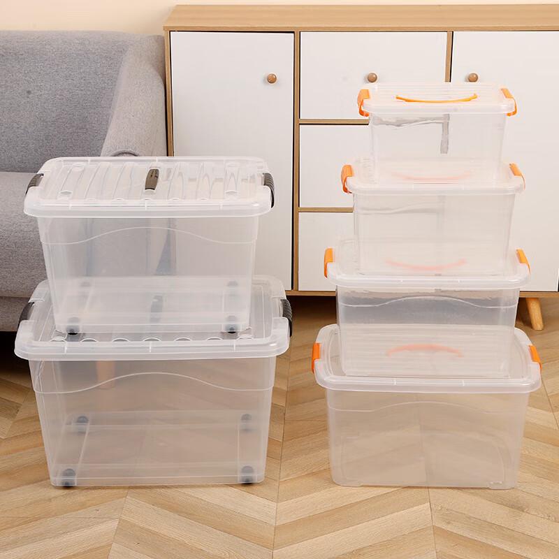 Clear Plastic Storage Bin with Lid