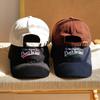 Fashion Hat American retro trend cap women's new big head circumference letter baseball cap face small versatile sun hat
