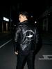 European size leather jacket men's thick autumn and winter coat men's new slim fit European and American trendy washing casual