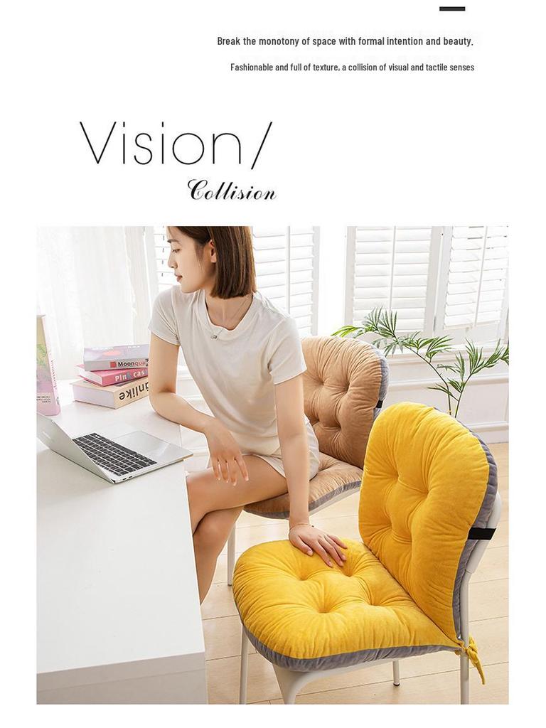 Thickened Student Seat Cushion Backrest - Winter Long-Sitting Office & Dining Chair Pad