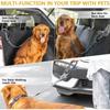 Solid Color Adjustable Pet Car Seat Belt Two-in-One Nylon Lead Leash Backseat Safety Harness Collar for Dogs Pet Accessories