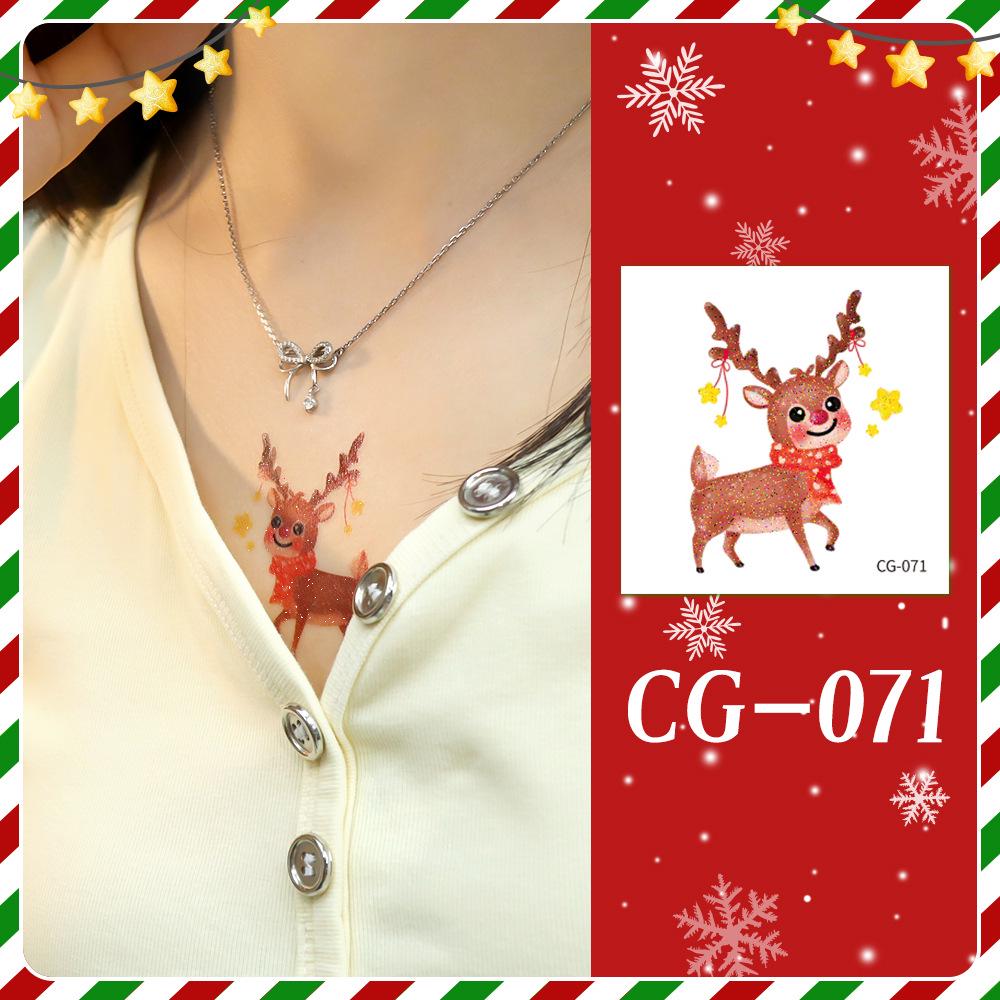Ruikalong Christmas Cartoon Temporary Tattoo Stickers for Face and Arms