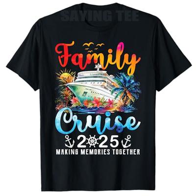 Family Cruise 2025 Vacation Trip Clothes Families Matching Cruise Ship TShirts Fashion Travel Lover Graphic Outfits Saying Tee