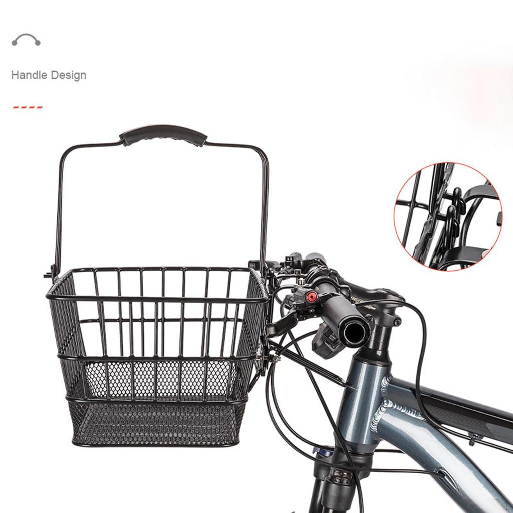 Bike Basket Carrying Panniers Vegetable Easy Assembly Cargo Rack Style A