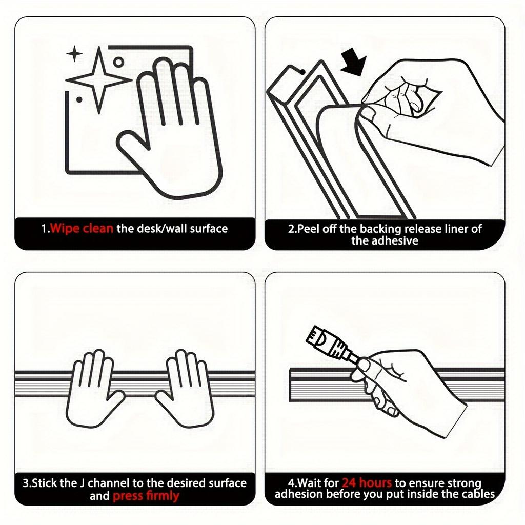 2 PCS 40cm Cable Management Under Desk Kit,Under Desk Cable Management Cord Hider, Cable Hider Cord Management, Cable Organizer, Cord Organizer Tray