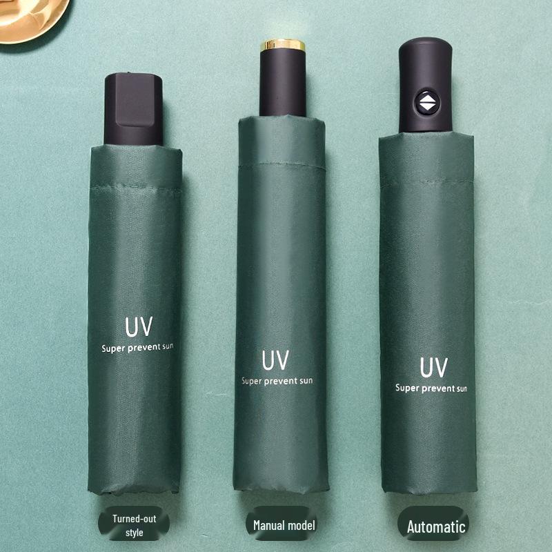 Faltbarer Regenschirm mit UV-Schutz und individuellem Logo für Regen oder Sonnenschein