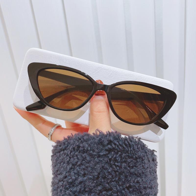 

JYL TS Big Face Sunglasses Women UV Protection Slimming WF5313 A-9843 красно-коричневый