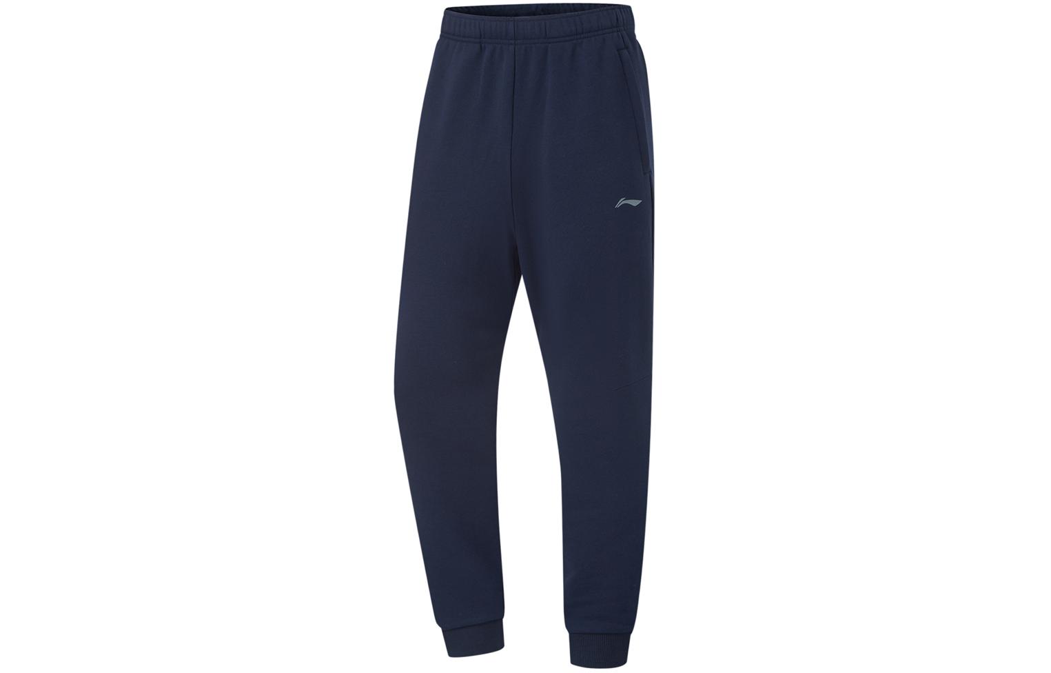 Li Ning Fitness Series Knitted Sweatpants Men s Dark Marine Blue AKLUA73-5 L