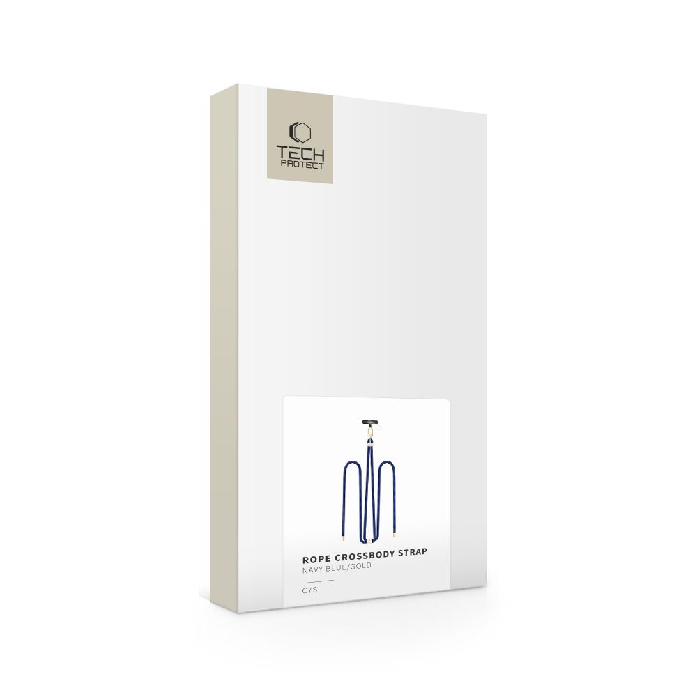 Tech-Protect C7S Rope Crossbody Strap Navy Blue/Gold