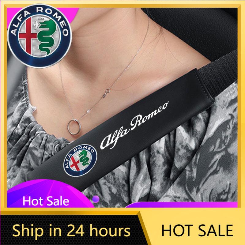 Car Stickers For Alfa Romeo Car Safety Belt Cover Carbon Fibre and Plush Shoulder Pad For Alfa Romeo Giulia Stelvio Giulietta 15