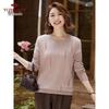 Yuzhaolin Women's Knitted Long-Sleeve Pullover Top
