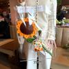 Finished Crochet Sunflowers Potted Graduation Gift Cute Knitting Flowers Handwoven Plant Crochet Flowers Teacher Day Gifts