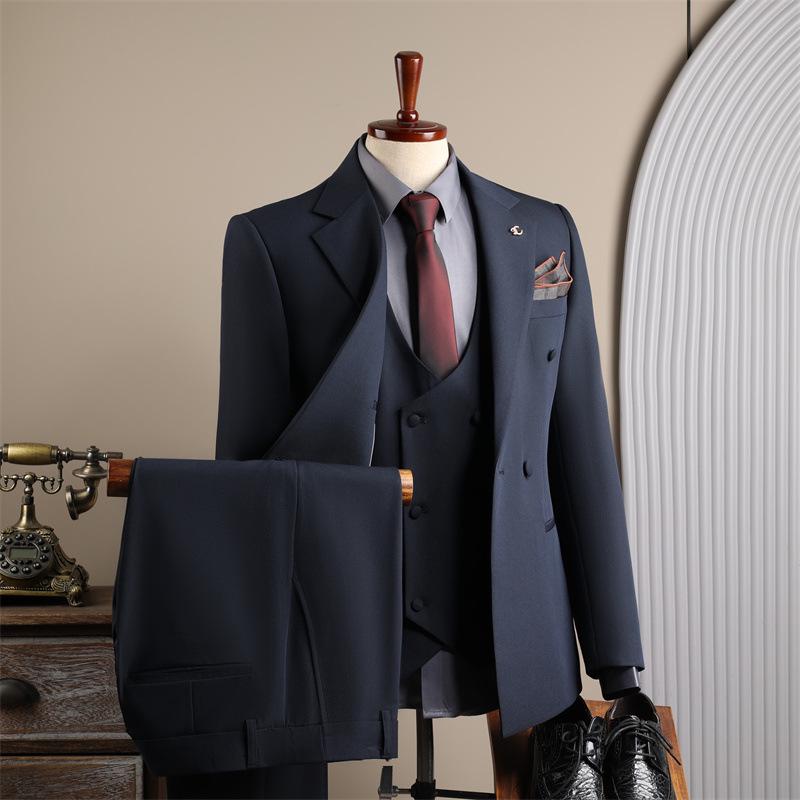 Coffee Color Men's Formal Suit Set for Weddings and Business - Groom and Best Man Fit