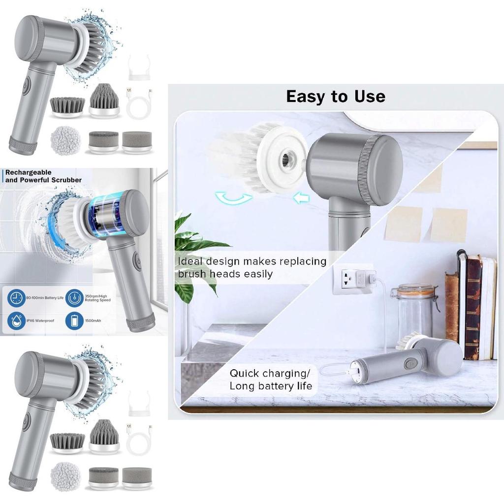 Home Multifunctional Wireless Handheld Electric Cleaning Brush For Kitchen And Bathroom Surface Maintenance