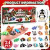 Christmas Advent Calendar with Mini 3D Printed Animals  24 Days with Big Eyes Flexible Fidget Kids Xmas Party Favors Gifts