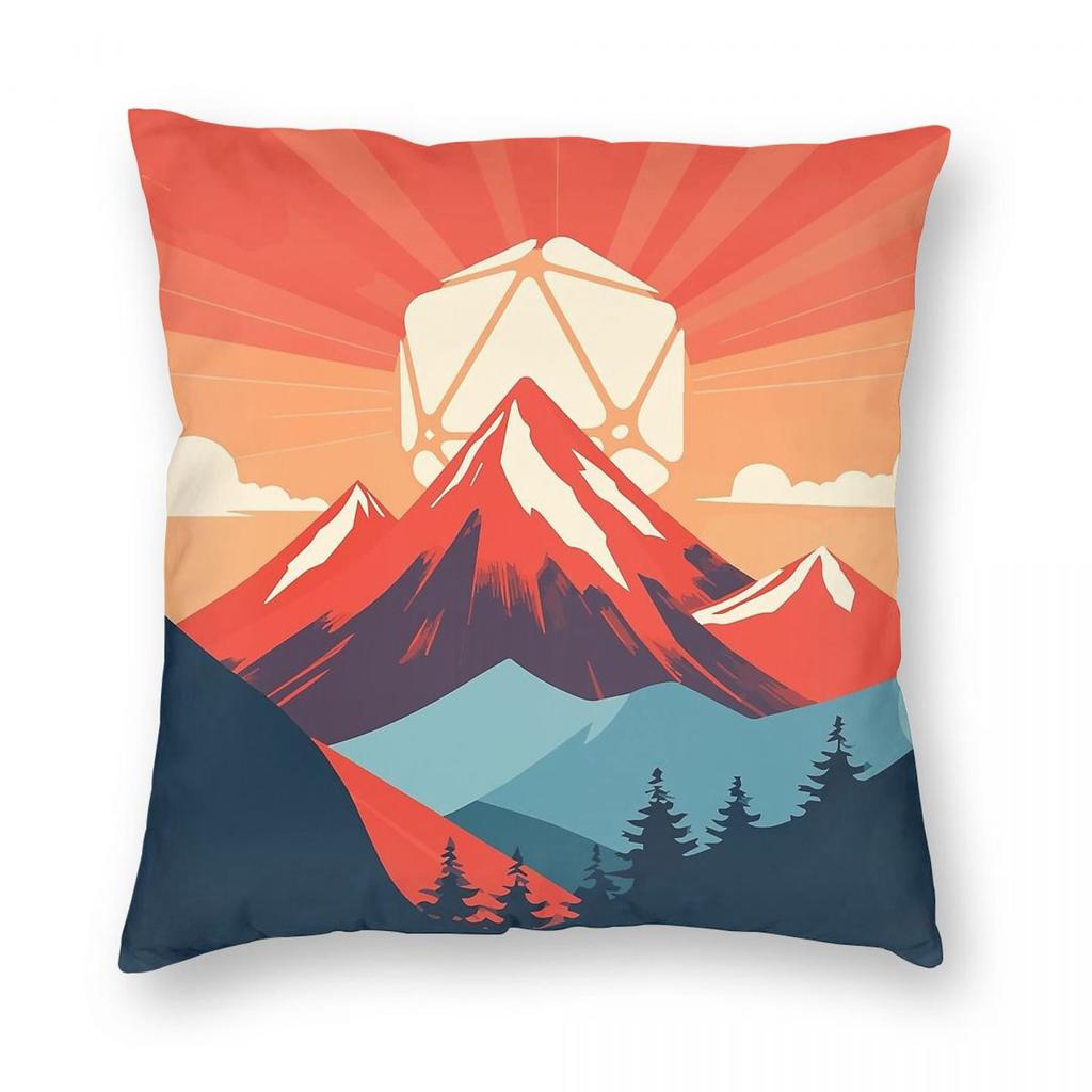 D Sun Japanese Square Pillowcase Polyester Linen Velvet Printed Zip Decor Pillow Case Home Cushion Cover