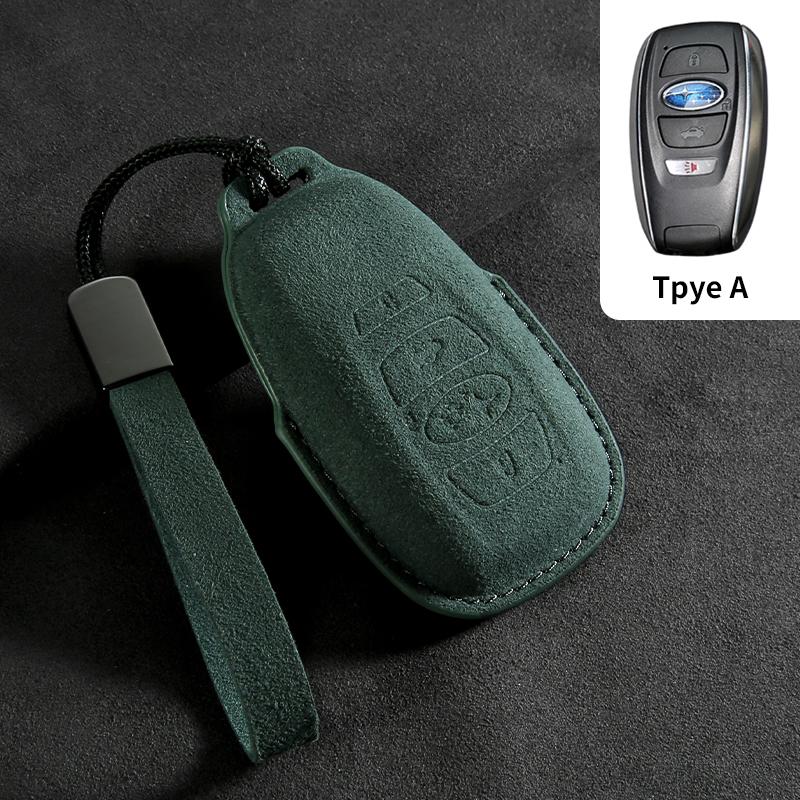 Suede Car Key Case Cover For Subaru Brz Sti Legacy Forester Crosstrek Impreza Wrx Ascent Car Key Protective Shell Accessories
