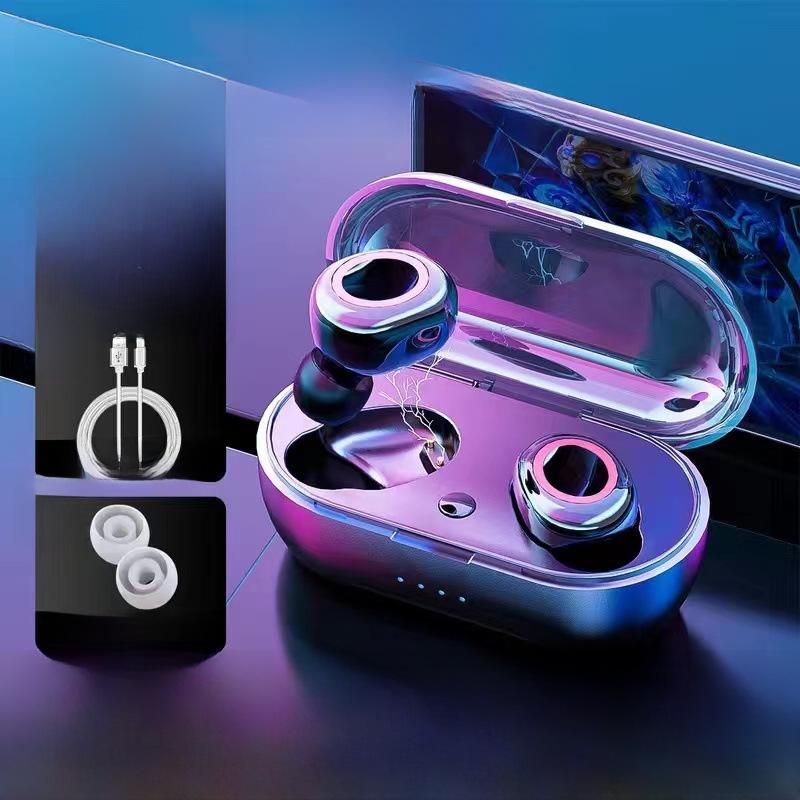 Auriculares Inalámbricos Bluetooth F9 con Reducción de Ruido: Diseño dual in-ear para deportes, música, juegos y rendimiento de baja latencia