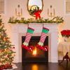 Hanging Christmas Stocking Decorations Red/Green Elf Christmas Stockings  Party Decoration