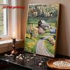 Pearl Painting Kit Country Theme Frameless Handicraft DIY Bedroom Decoration Living Room Wall Art Room Decoration Art Craft Decoration