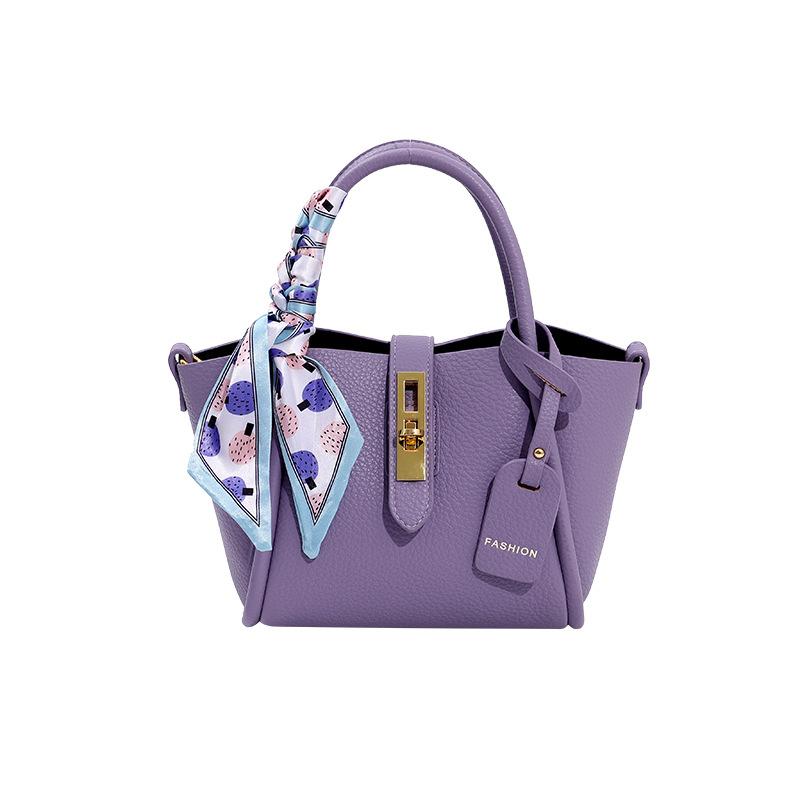 Popular Vegetable Basket Bag, New Women's Bucket Bag, High-end Women's Handbag, Crossbody Free Silk Scarf