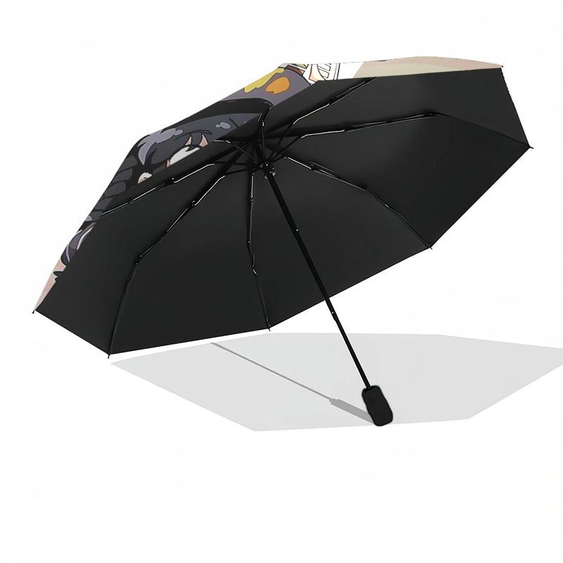1pc Outdoor Umbrella with Magical Artist Characters - Automatic Opening & Closing, Portable 3-Fold Design, 8-Rib Iron Frame, Perfect Gift for Fan