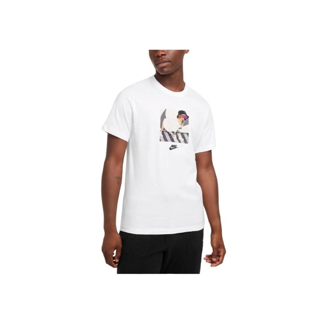 

Nike Sportswear Crew Neck Short Sleeve T-Shirt Men Tops White HJ3271-100 L