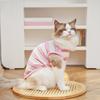 Pet Vest Striped Contrasting Color Soft Breathable Dog Harness with Traction Ring Stretchy Fit Machine Washable Small Medium Large Pet Vest