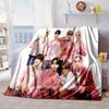 K-pop Group Poses Blanket Flannel Blanket for bed, sofa, Camping, Hiking, Picnic Essentials, gift for family Fan gifts