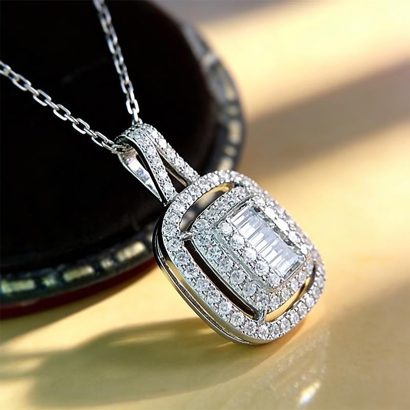 Европейский и американский модный женский простой темпераментный универсальный кулон изысканное высококачественное ожерелье серебряный