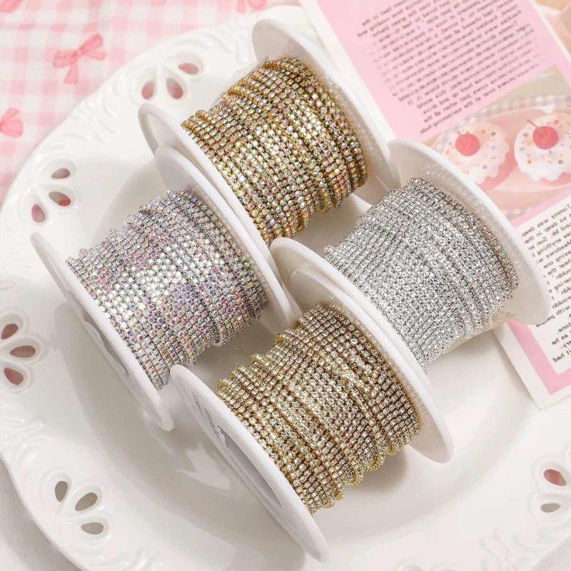 11yards/roll Crystal Rhinestone Chain Decorative Applique Crystal Trimmings Rhinestone Chain DIY Jewelry Making Accessories