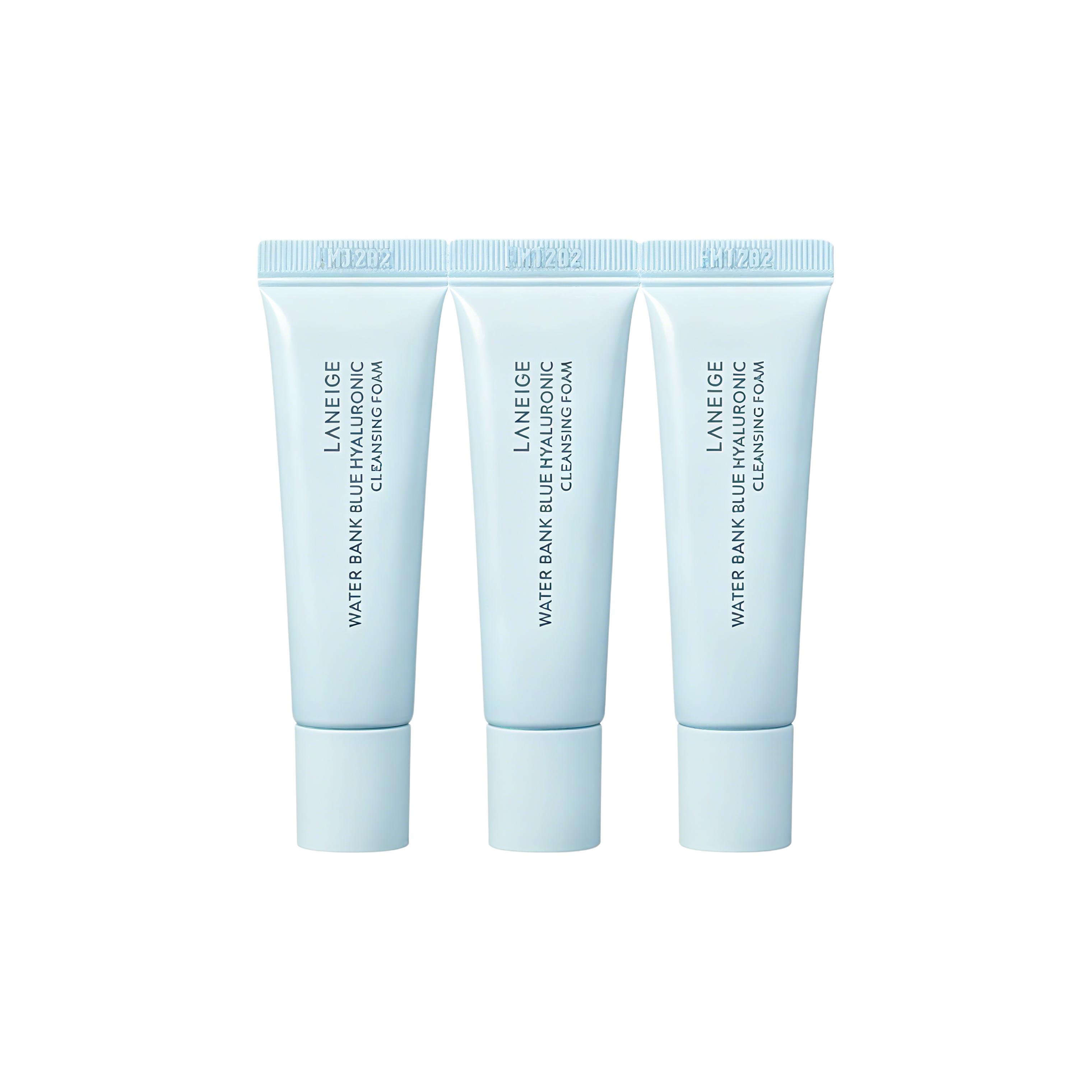 Laneige Water Bank Blue Hyaluronic Очищающая пенка Набор дорожного размера 50g*3