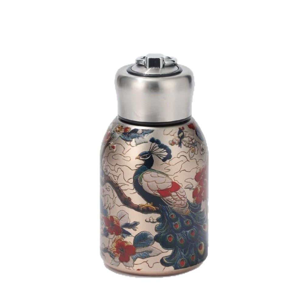 Hot Peacock Little Fatty Ding Thermos Cup Outdoor Carry Ring Portable Pocket Cup Wind Retro 316 Stainless Steel Thermos Cup