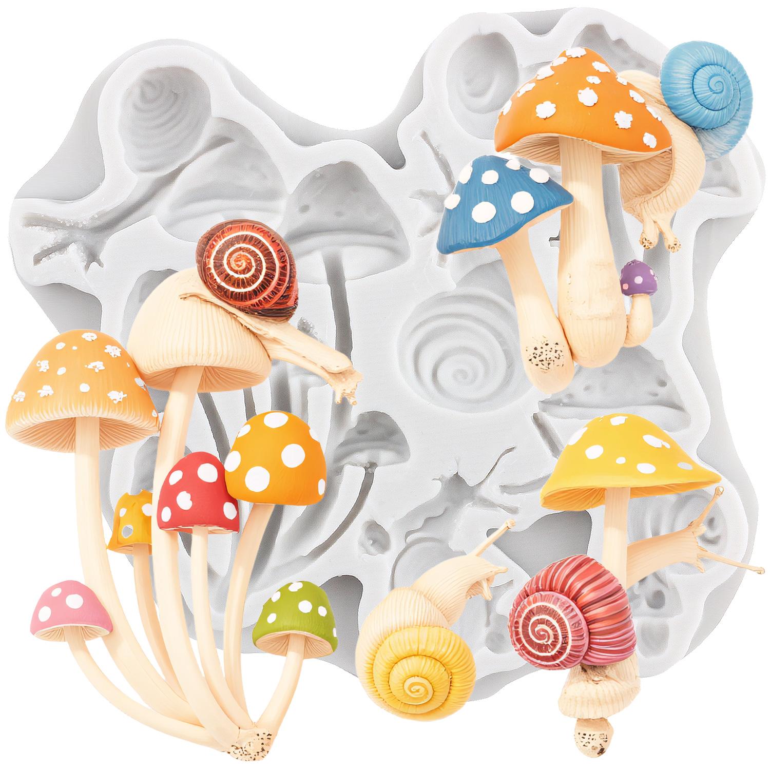 

Силиконовая форма для грибов, форма для улитки из мастики, инструменты для украшения торта, тематический торт, десерт, украшенный, форма для шоколадных конфет серый