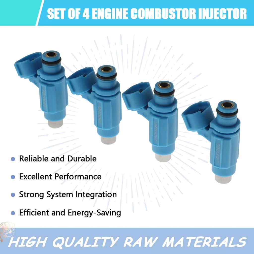 Replacement Car Fuel Injectors for Kawasaki Jet Ski STX STX ULTRA STX Pack of 4 12F, 15F, LX, 160, SX-R (49033-3707),