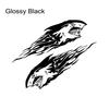 2PCS Fierce Shark Car Door Side Skirt Stickers Self-Adhesive Waterproof Shark Flame Pattern Vinyl Decals Auto Decor Accessories