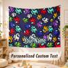 Custom Name Text Tapestry,Among Us Boho Wall Hanging, Decorative Backdrop Tapestry For Room