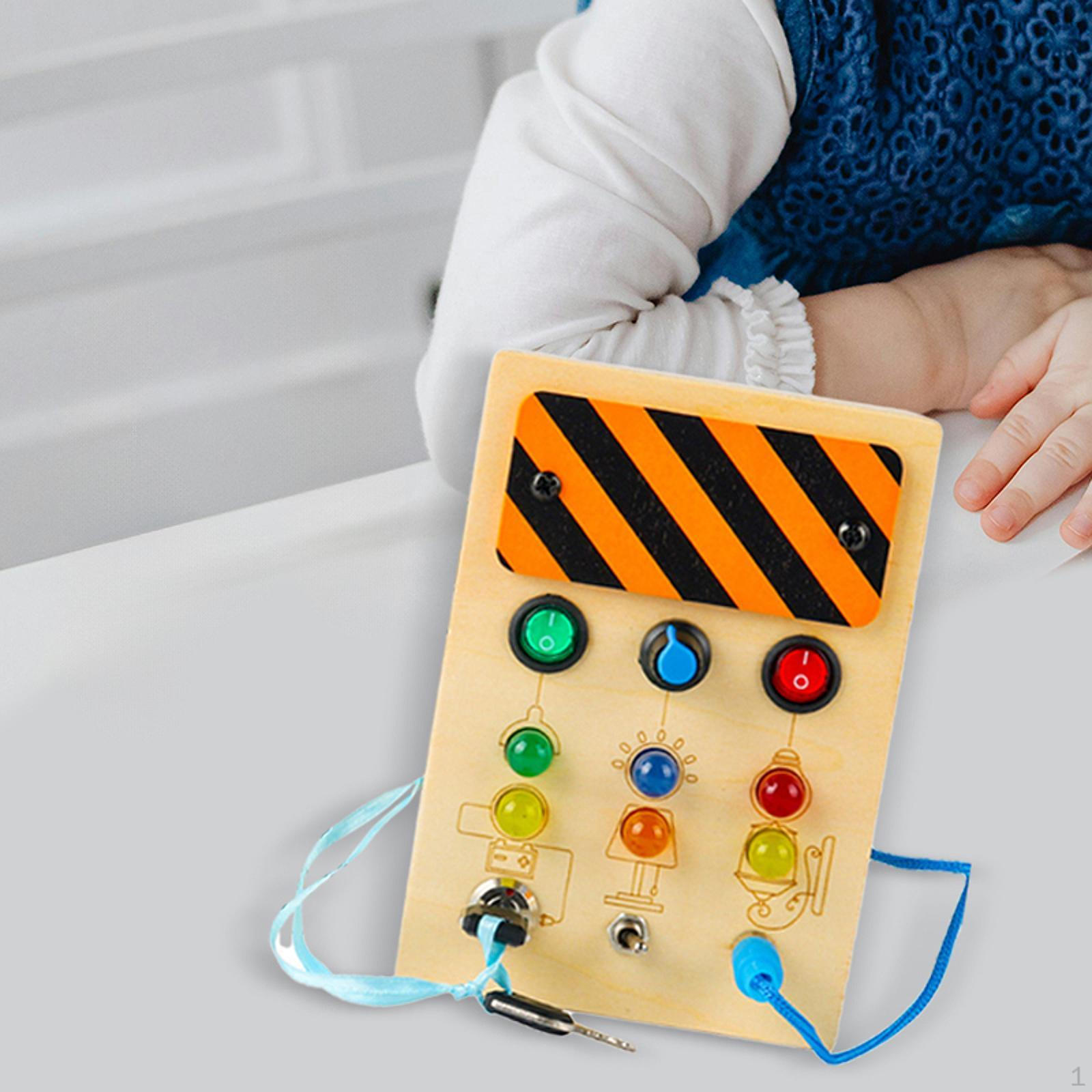 

Монтессори-бизиборд со светодиодной подсветкой, сенсорная обучающая игрушка, мелкая моторика, сенсорная доска, для A