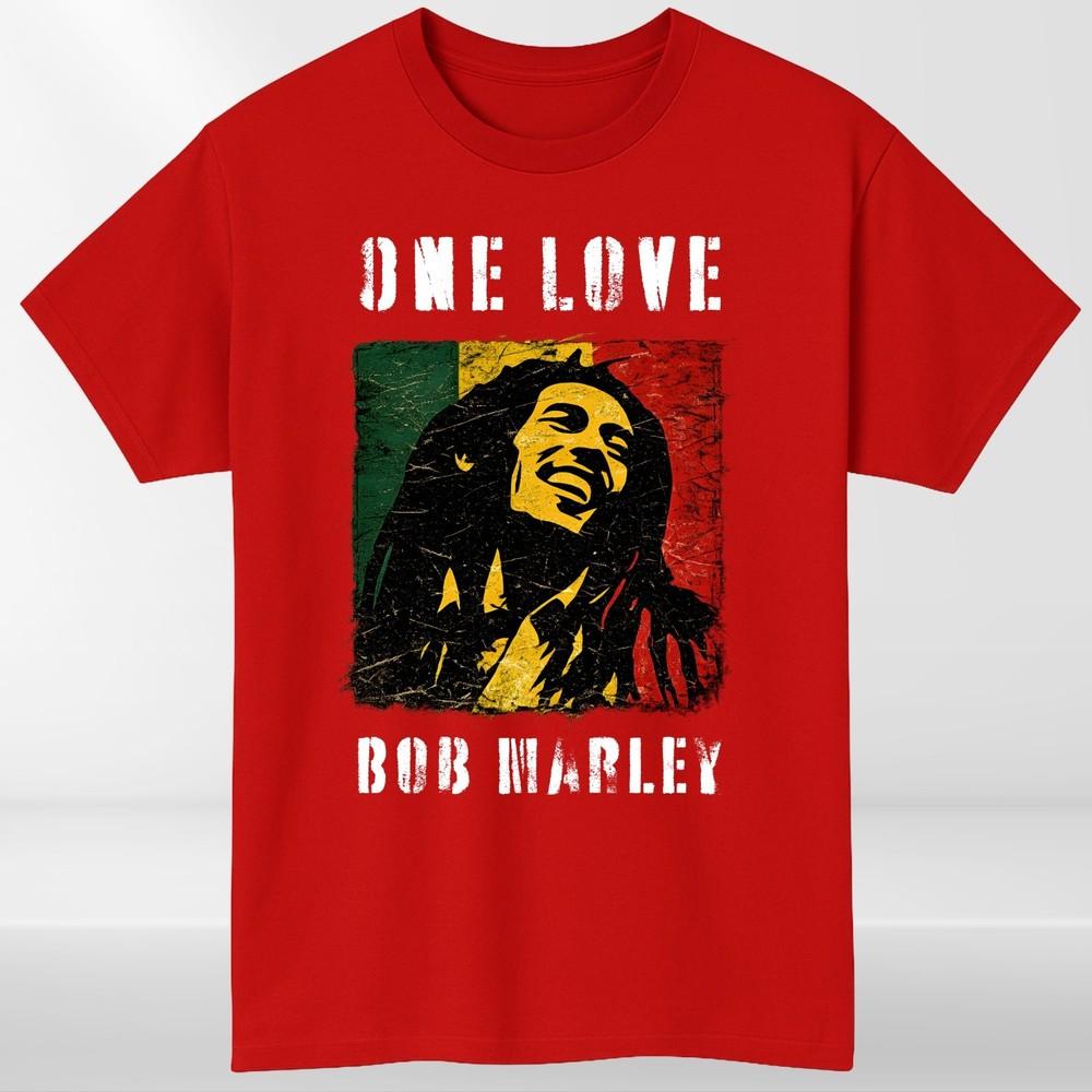 Koszulka Reggae One Love z grafiką inspirowaną dumą Jamajki, unisex, casualowa