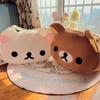 Large Size Rilakkuma Plush Handbag Cartoon Bear Daily Party Shopping Round Tote For Women Casual Couple Gift Kid Birthday Gift
