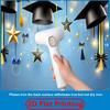 2D Blue Graduation Backdrop Gold Star Cap Diploma Graduation Photo Booth Background