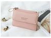 2024 Korean Style Women's RFID Anti-Theft Solid Short Wallet