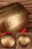 Handmade Nepal Singing Bowl with Six-Syllable Mantra for Yoga, Meditation, and Sound Healing - Calming Bronze Buddhist Bowl for Ear Cleansing.