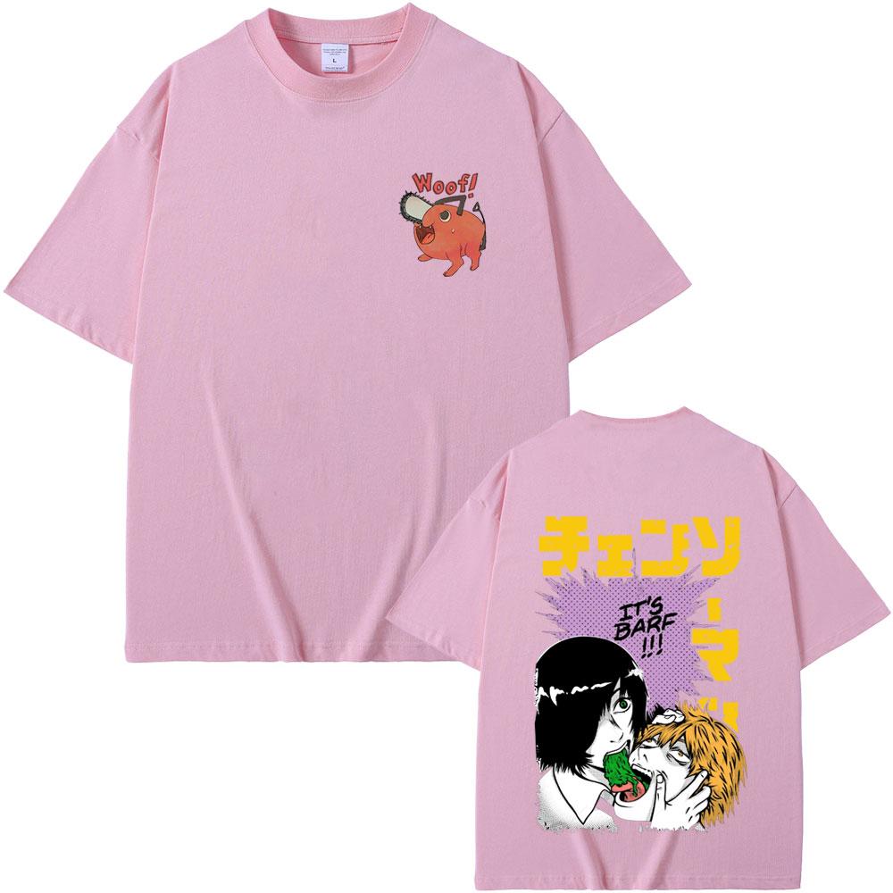 Anime Chainsaw Man Himeno Denji Graphic Tshirt Men Women Cartoon Funny Short Sleeve T Shirts Male Fashion Oversized Streetwear