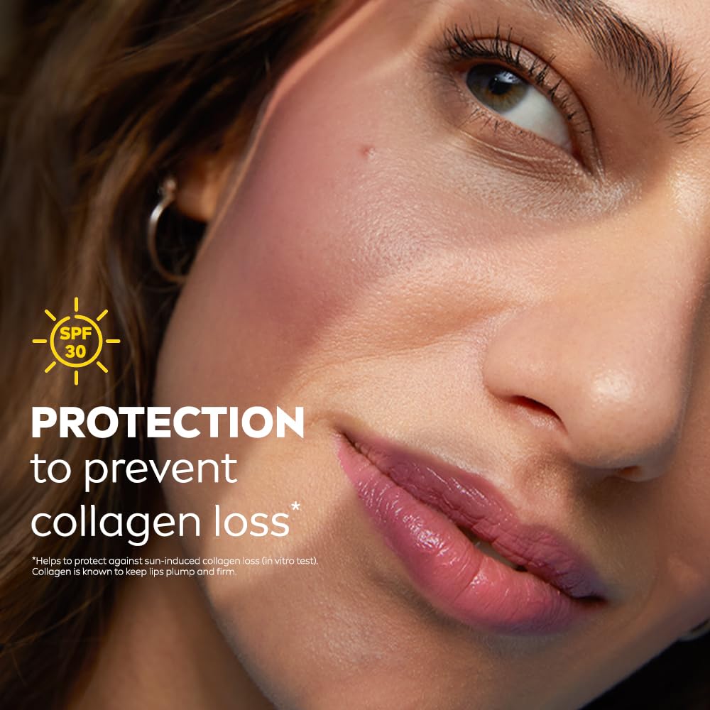 Nivea Balsam do ust i policzków w odcieniu różowym z SPF 30 dla błyszczącego nawilżenia 4,8 g | Nawilżający balsam do wszystkich typów skóry, 1 opakowanie