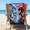 Ultra-Soft Beach Towel with Sonic Theme,Ideal for Pool - Camping, Diving - Perfect Travel Essential, Vibrant Beach Towel.